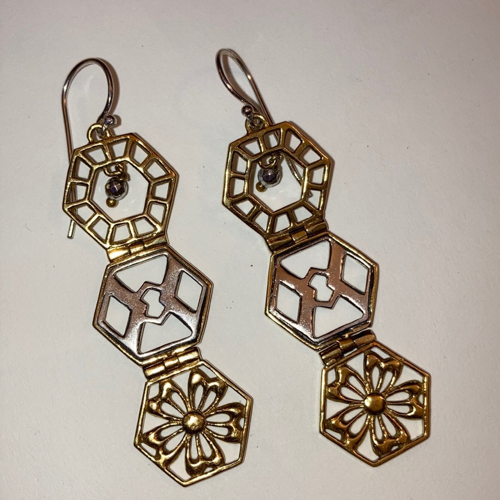 NWT Sara Blaine #11071 Honeycomb Earrings